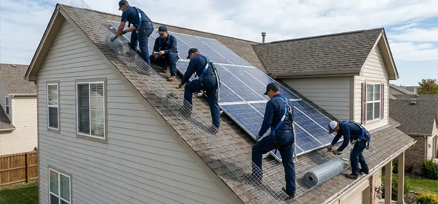 Pigeon Wire for Solar Panels in Woodstock